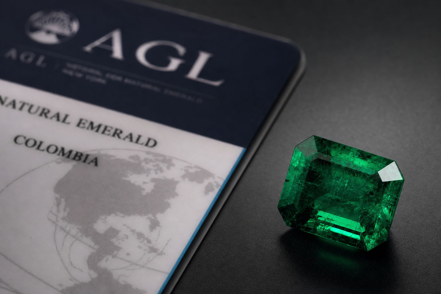 Colombian emerald Muzo no oil AGL certified