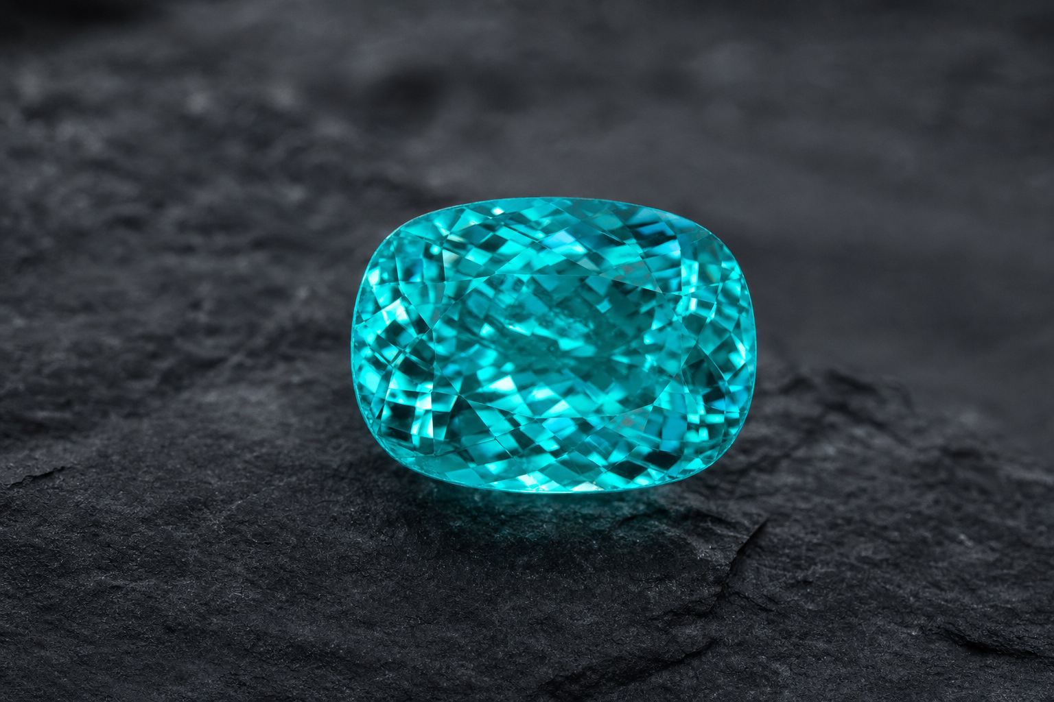 Neon blue-green Paraiba tourmaline from Brazil