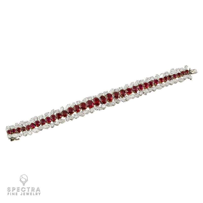 Boucheron Burma Ruby Diamond Bracelet